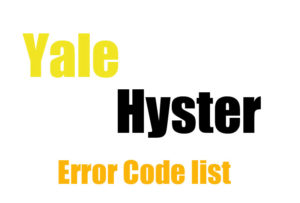 Yale and Hyster error codes