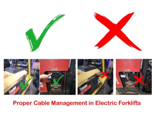 Quản lý cáp thích hợp trong xe nâng điện